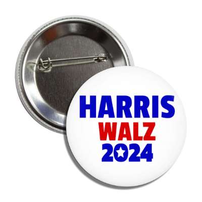 white harris walz 2024 kamala tim president vp button