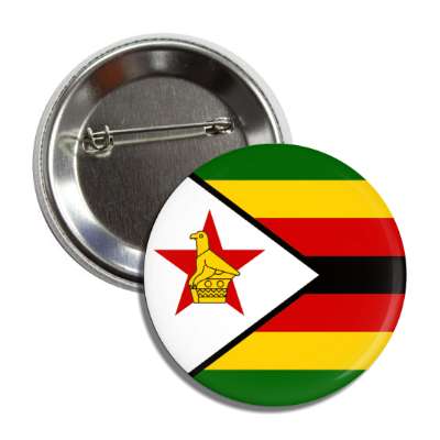 zimbabwe flag country button