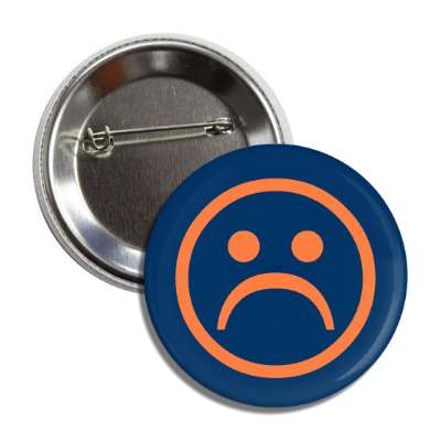 sad face orange lines button