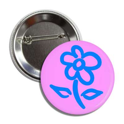 flower symbol pink blue button
