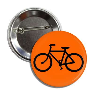 bike symbol silhouette orange button
