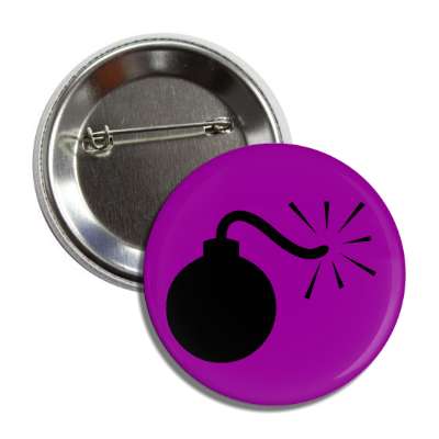 bomb symbol purple black button