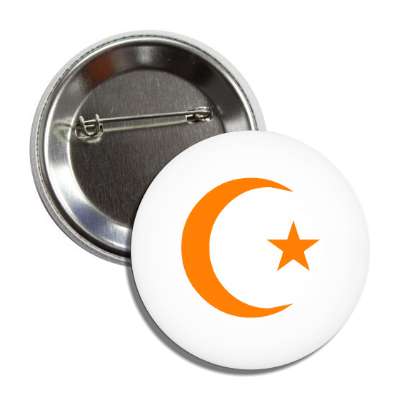 islam cresant moon and star button