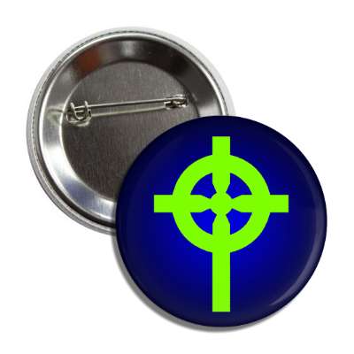 high cross blue green button